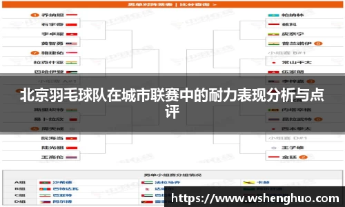 北京羽毛球队在城市联赛中的耐力表现分析与点评